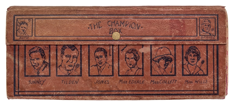 1930s Multi Sports Champions Pencil Box Featuring Babe Ruth